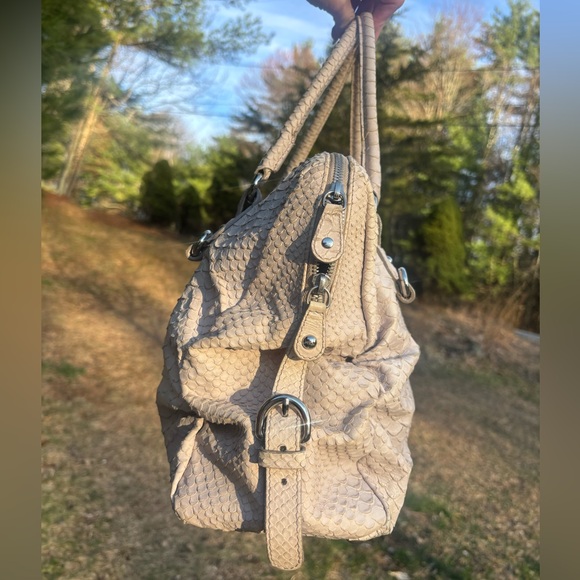 Furla Python Embossed Leather Shoulder Bag - Picture 10 of 17